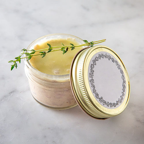 fois gras in a small tub