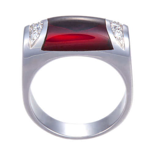 a ruby red ring